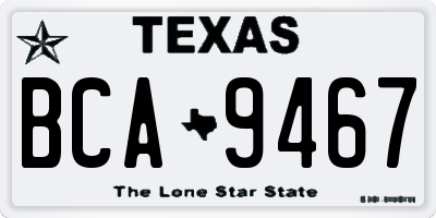 TX license plate BCA9467