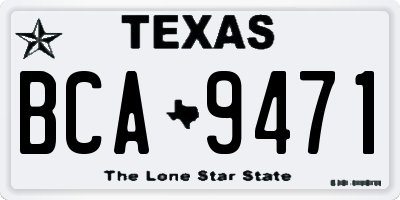 TX license plate BCA9471