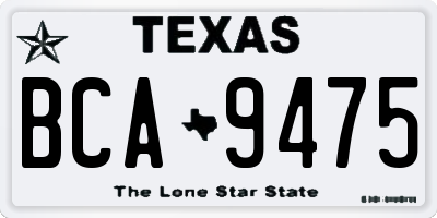 TX license plate BCA9475