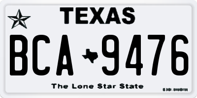 TX license plate BCA9476