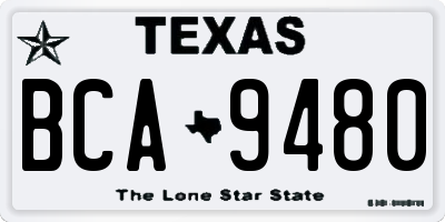 TX license plate BCA9480
