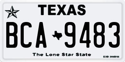 TX license plate BCA9483