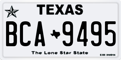 TX license plate BCA9495
