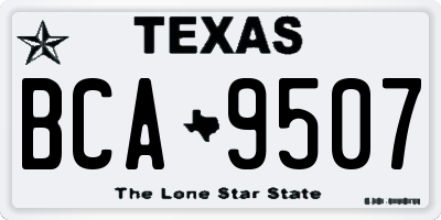 TX license plate BCA9507