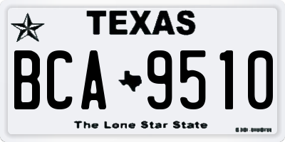 TX license plate BCA9510