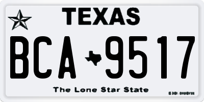 TX license plate BCA9517
