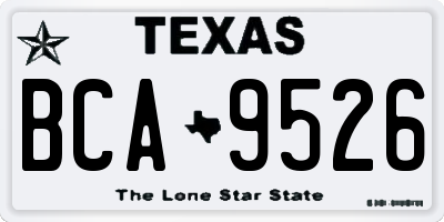 TX license plate BCA9526