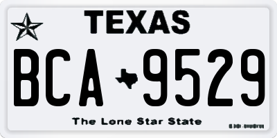 TX license plate BCA9529