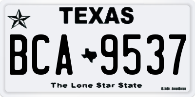 TX license plate BCA9537