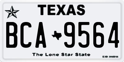 TX license plate BCA9564