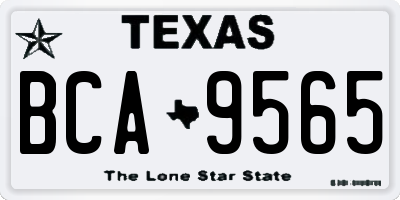 TX license plate BCA9565