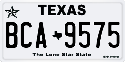 TX license plate BCA9575