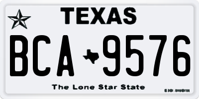 TX license plate BCA9576