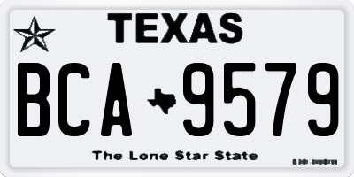 TX license plate BCA9579