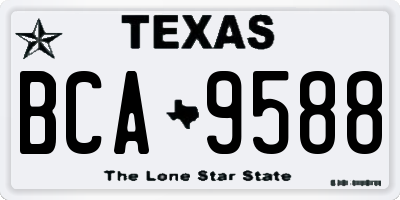TX license plate BCA9588