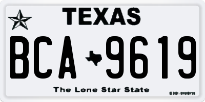 TX license plate BCA9619