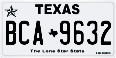 TX license plate BCA9632