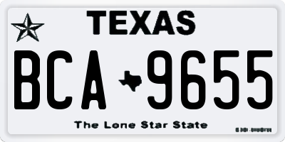 TX license plate BCA9655
