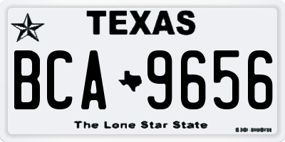 TX license plate BCA9656