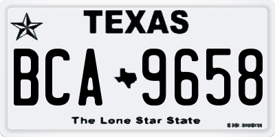 TX license plate BCA9658