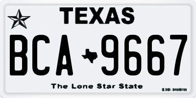 TX license plate BCA9667