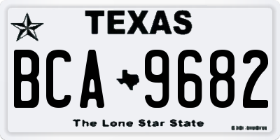 TX license plate BCA9682