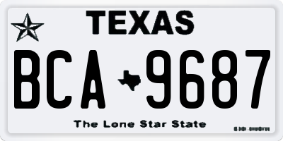 TX license plate BCA9687