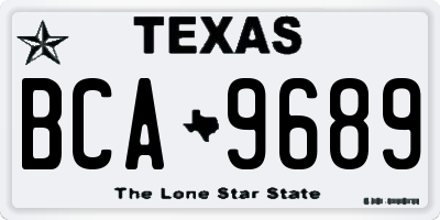 TX license plate BCA9689
