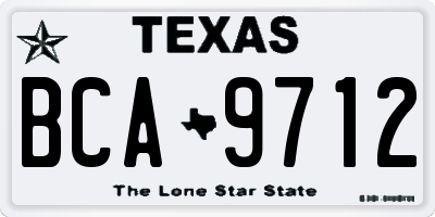 TX license plate BCA9712