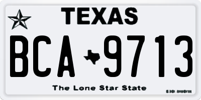 TX license plate BCA9713