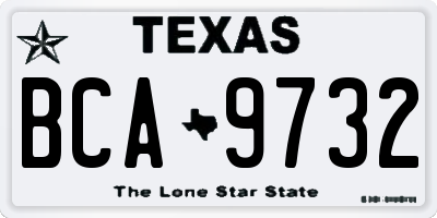 TX license plate BCA9732
