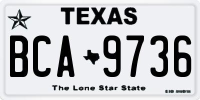 TX license plate BCA9736