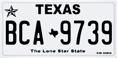 TX license plate BCA9739