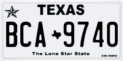 TX license plate BCA9740