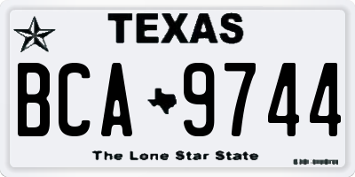 TX license plate BCA9744