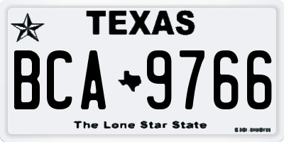TX license plate BCA9766