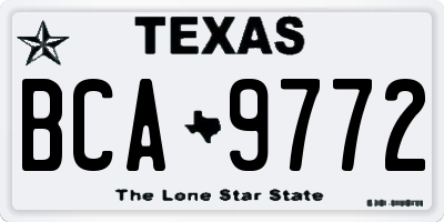 TX license plate BCA9772