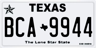 TX license plate BCA9944