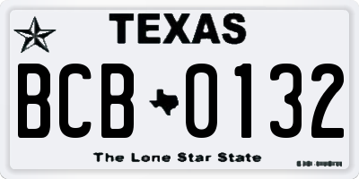 TX license plate BCB0132