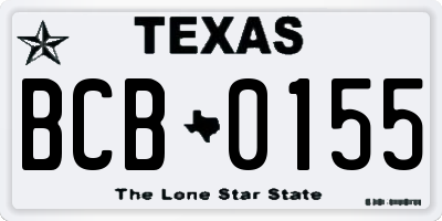 TX license plate BCB0155