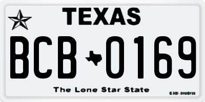 TX license plate BCB0169