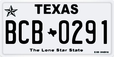 TX license plate BCB0291