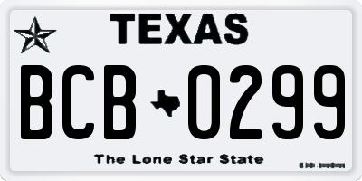 TX license plate BCB0299