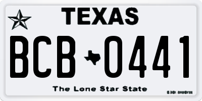 TX license plate BCB0441