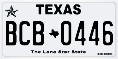 TX license plate BCB0446