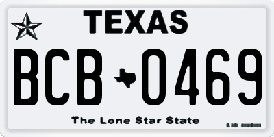 TX license plate BCB0469