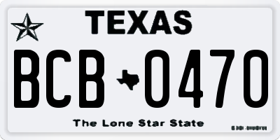 TX license plate BCB0470
