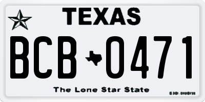 TX license plate BCB0471