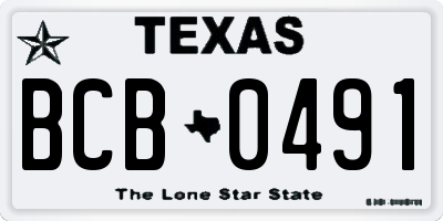 TX license plate BCB0491