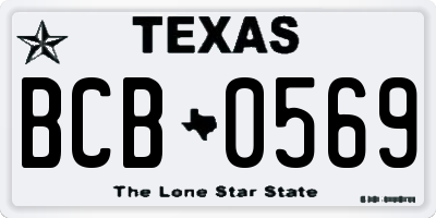 TX license plate BCB0569